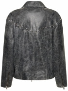 ALESSANDRA RICH - Studded Leather Oversize Biker Jacket