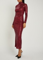 Needle & Thread Malia Sequin-embellished Tulle Gown Dark Red