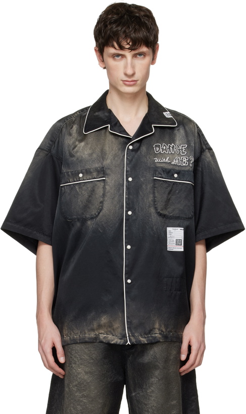 Photo: Maison MIHARA YASUHIRO Black Sun Faded Like Satin Shirt