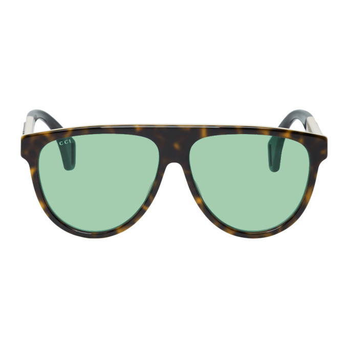 Photo: Gucci Tortoiseshell Oversized Pilot Sunglasses