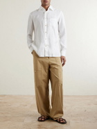 Kiton - Straight Cut Linen Shirt - White