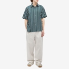 A Kind of Guise Men's Elio Short Sleeve Shirt in Racing Green Stripe