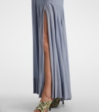 Burberry Belted pleated maxi skirt