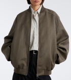 The Frankie Shop Elinor oversized wool bomber jacket