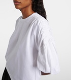 Noir Kei Ninomiya Gathered cotton jersey T-shirt
