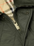 Burberry - Padded Corduroy-Trimmed Quilted Shell Jacket - Green