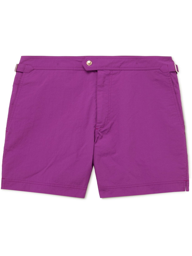Photo: TOM FORD - Slim-Fit Mid-Length Swim Shorts - Purple