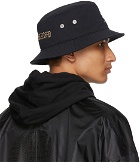 mastermind JAPAN Black Embroidered Jersey Bucket Hat