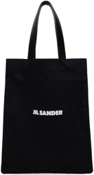 Jil Sander Black Flat Shopper Medium Tote