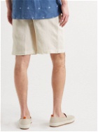 120% - Straight-Leg Linen-Gauze Bermuda Shorts - Neutrals