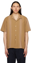 Universal Works Brown Embroidered Shirt