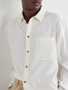 LOEWE - Paula's Ibiza Anagram-Embroidered Lyocell-Poplin Shirt - Neutrals
