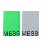Nomess Mess Study Books 2 Pieces - Medium in Neon Green/Metallic