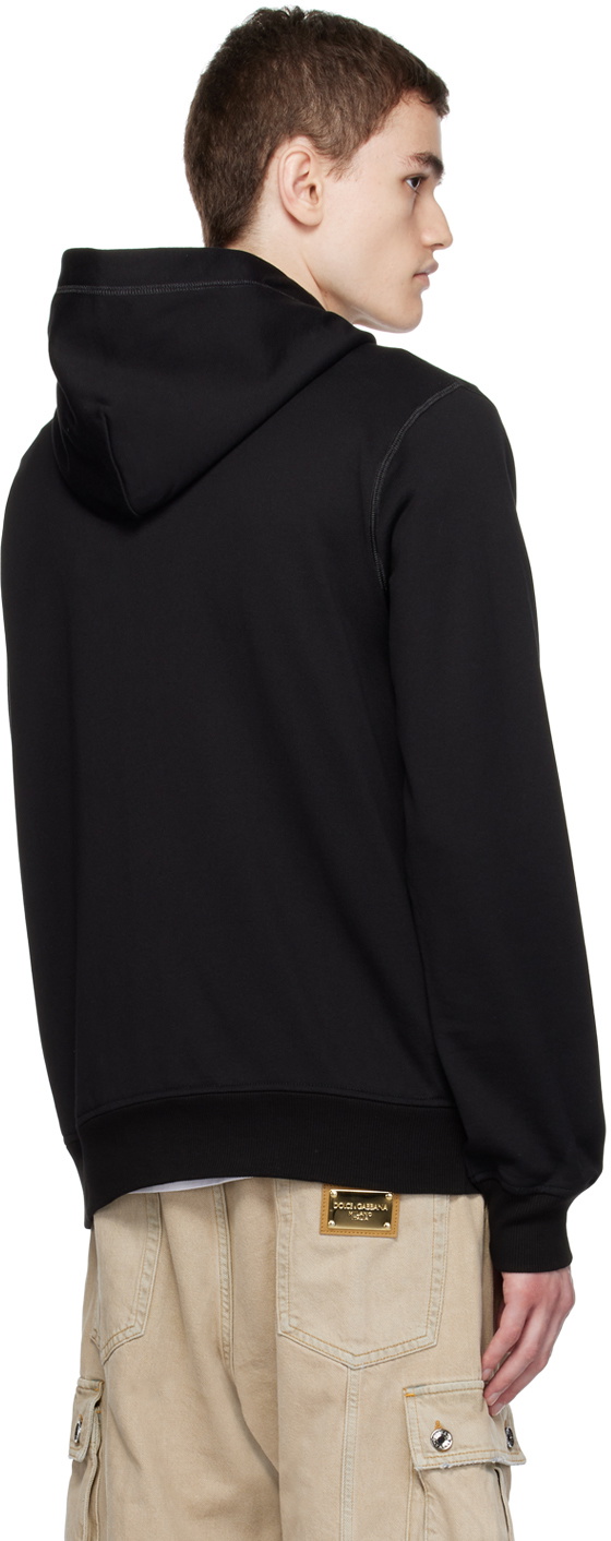 Sweat à Capuche Zip Complet Dolce & Gabbana - Imprimé Léopard Noir - Taille XL (IT52/US42) - Neuf étiqueté