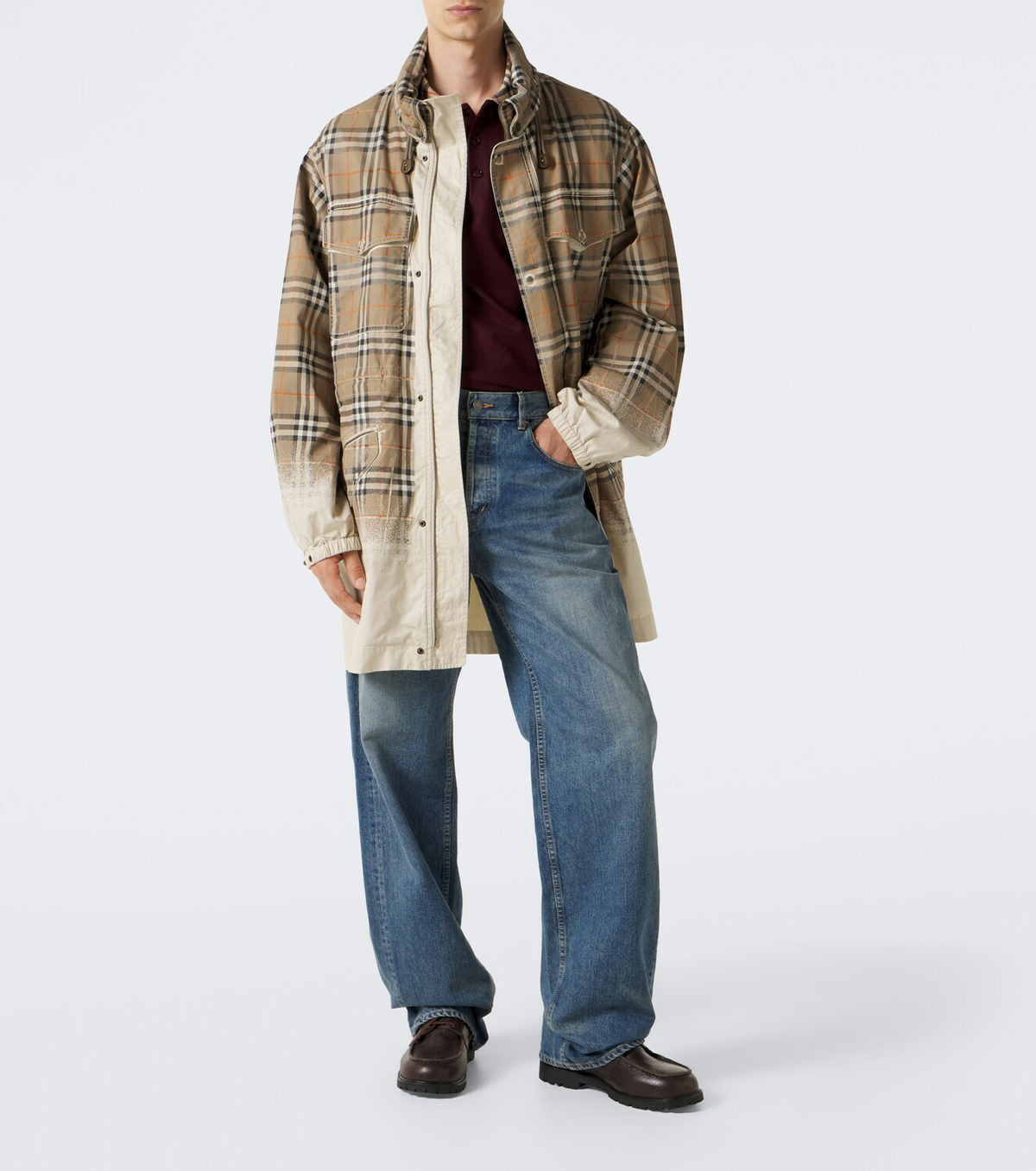 Burberry Burberry Check cotton gabardine parka