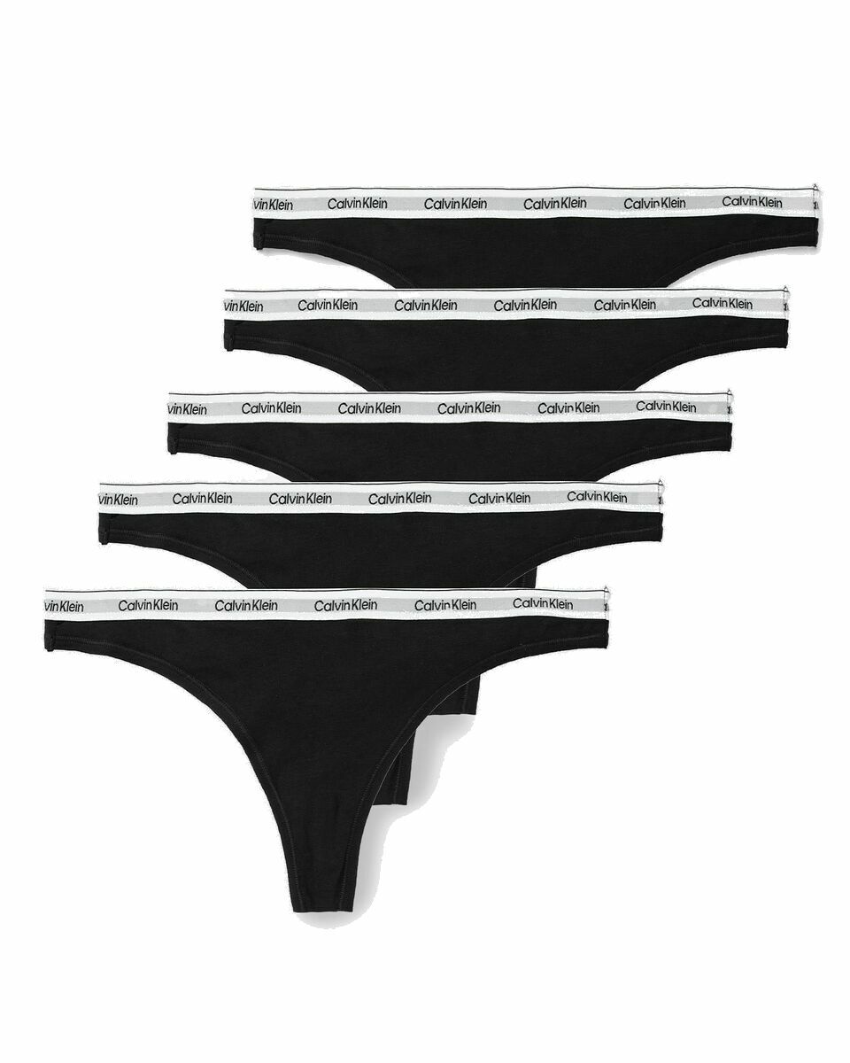 Photo: Calvin Klein Underwear Wmns 5 Pack Thong (Low Rise) Black - Womens - Panties