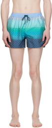 Paul Smith Blue Check Swim Shorts