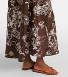 Asceno Napoli printed silk twill maxi dress
