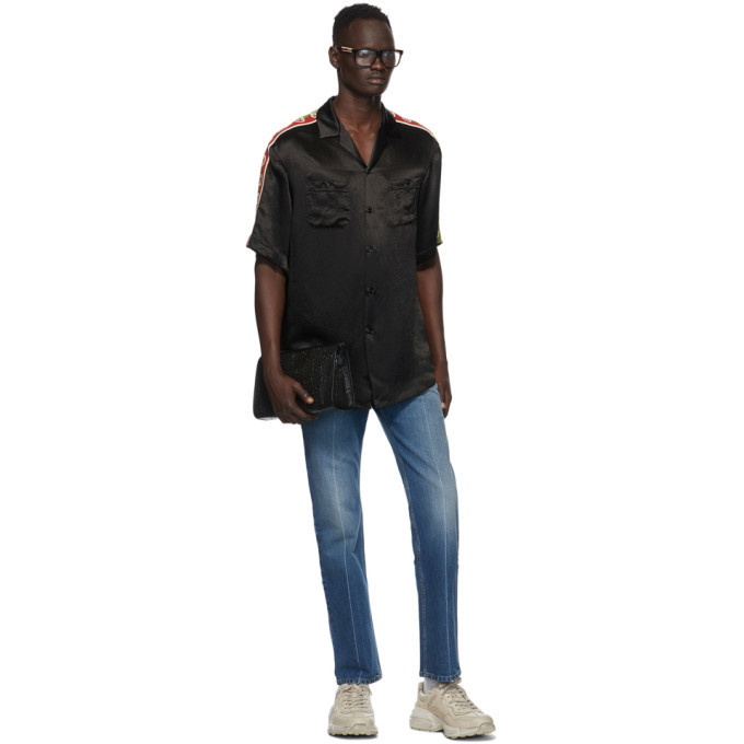 Gucci Black Satin Bowling Shirt – BlackSkinny
