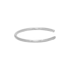 Saint Laurent Silver Round Bangle Bracelet