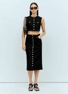 Courrèges Multiflex Denim Midi Skirt