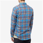 Paul Smith Men's Button Down Checked Shirt in Bright Blue Check