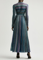 Missoni Striped Embellished Metallic-knit Maxi Dress Multicoloured