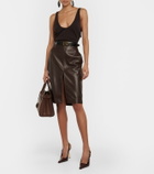 Saint Laurent Leather pencil skirt
