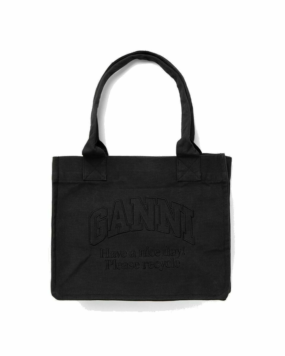 Photo: Ganni Large Easy Shopper Grey - Womens - Tote & Shopping Bags