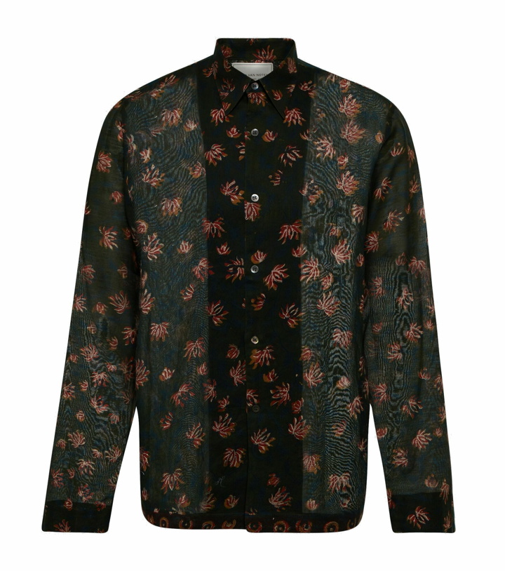 Photo: Dries Van Noten - Printed cotton and silk shirt