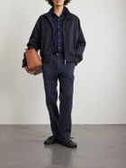 Canali - Straight-Leg Cotton-Blend Twill Trousers - Blue
