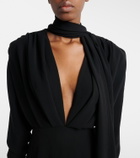 Mugler Crêpe midi dress