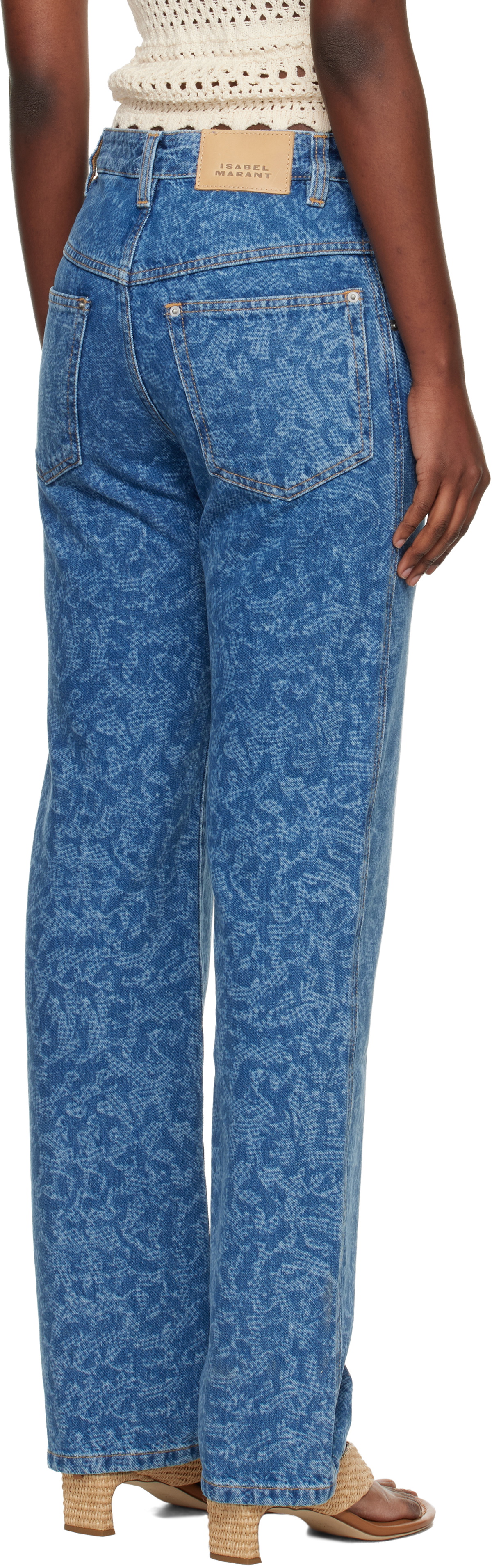 Isabel Marant Etoile Blue Straight Brinsa Summer Laser Jeans