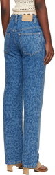 Isabel Marant Etoile Blue Straight Brinsa Summer Laser Jeans