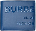 Burberry Blue Horseferry Bifold Wallet