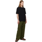 vowels Black Short Sleeve Pique Polo