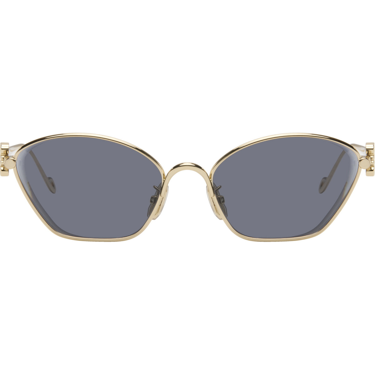 LOEWE Gold Anagram Hexagonal Sunglasses