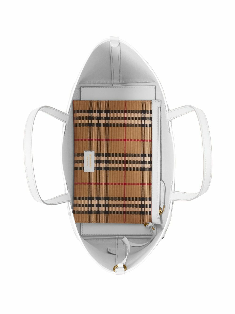 BURBERRY - Check Motif Small Tote Bag Burberry