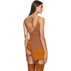 ISA BOULDER Orange Knit Desert Tank Top