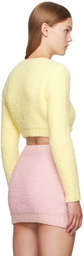 GCDS Yellow Hairy Sweater