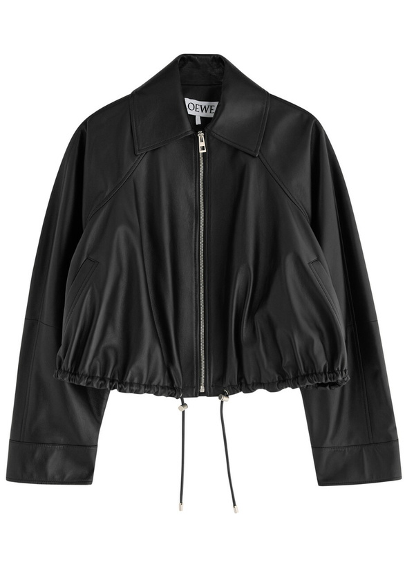 Photo: Loewe Womens Black Leather Jacket UK12/M