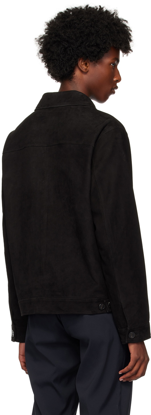 Theory Black Amos Leather Jacket