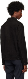 Theory Black Amos Leather Jacket