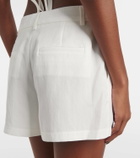 Blumarine Floral-appliqué gabardine shorts