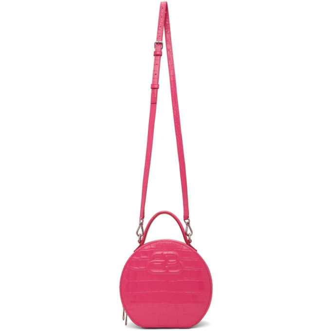 Balenciaga Pink Croc Extra Small Vanity Bag Balenciaga