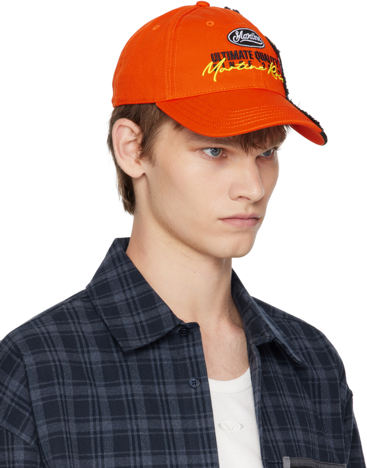 Martine Rose Orange & Black Collage Cap