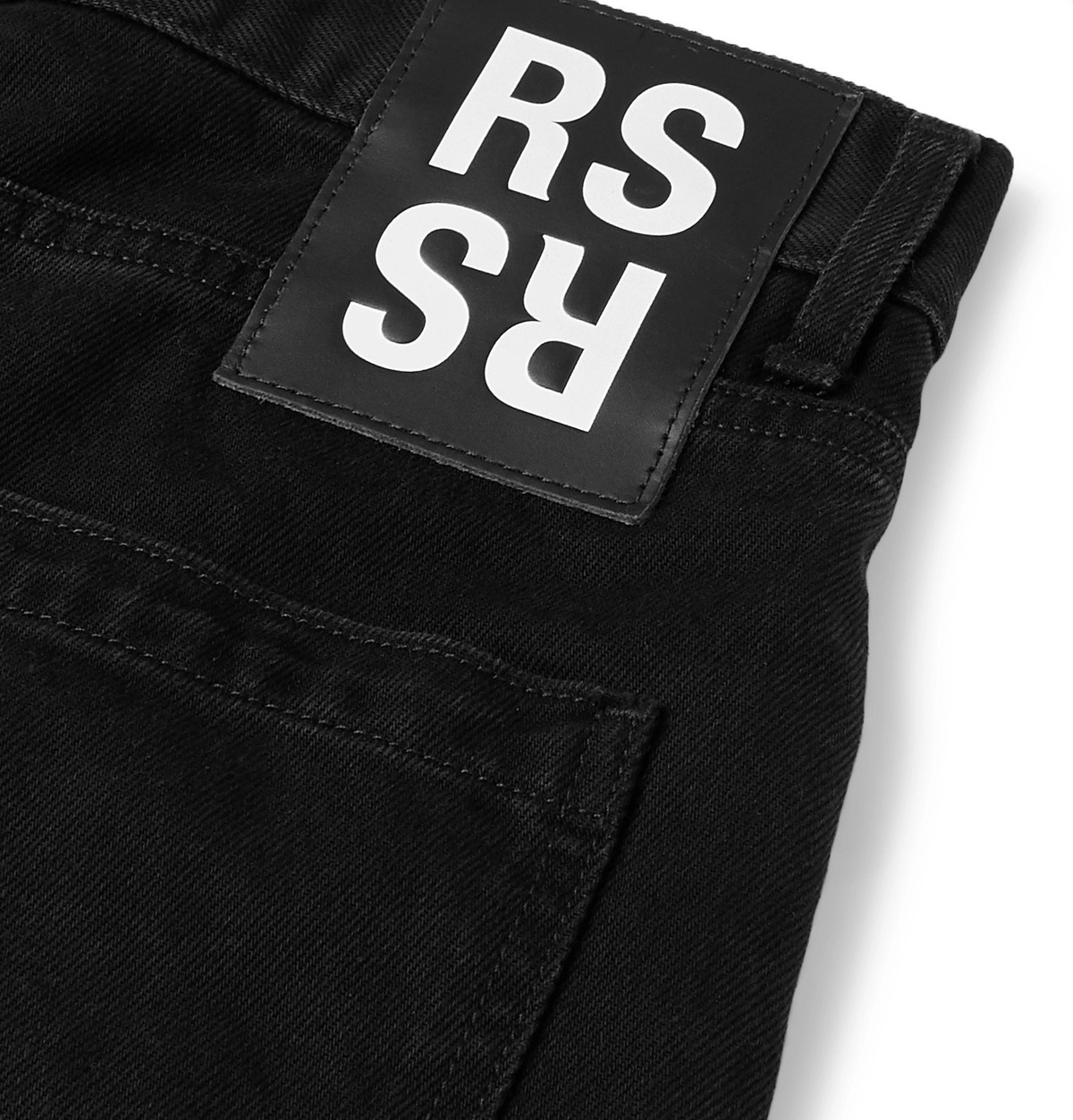 Raf Simons - Slim-Fit Panelled Distressed Denim Jeans - Black Raf