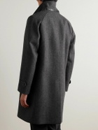 TOM FORD - Checked Virgin Wool and Cashmere-Blend Coat - Gray