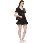 Valentino Black Ruffled Crepe Skort