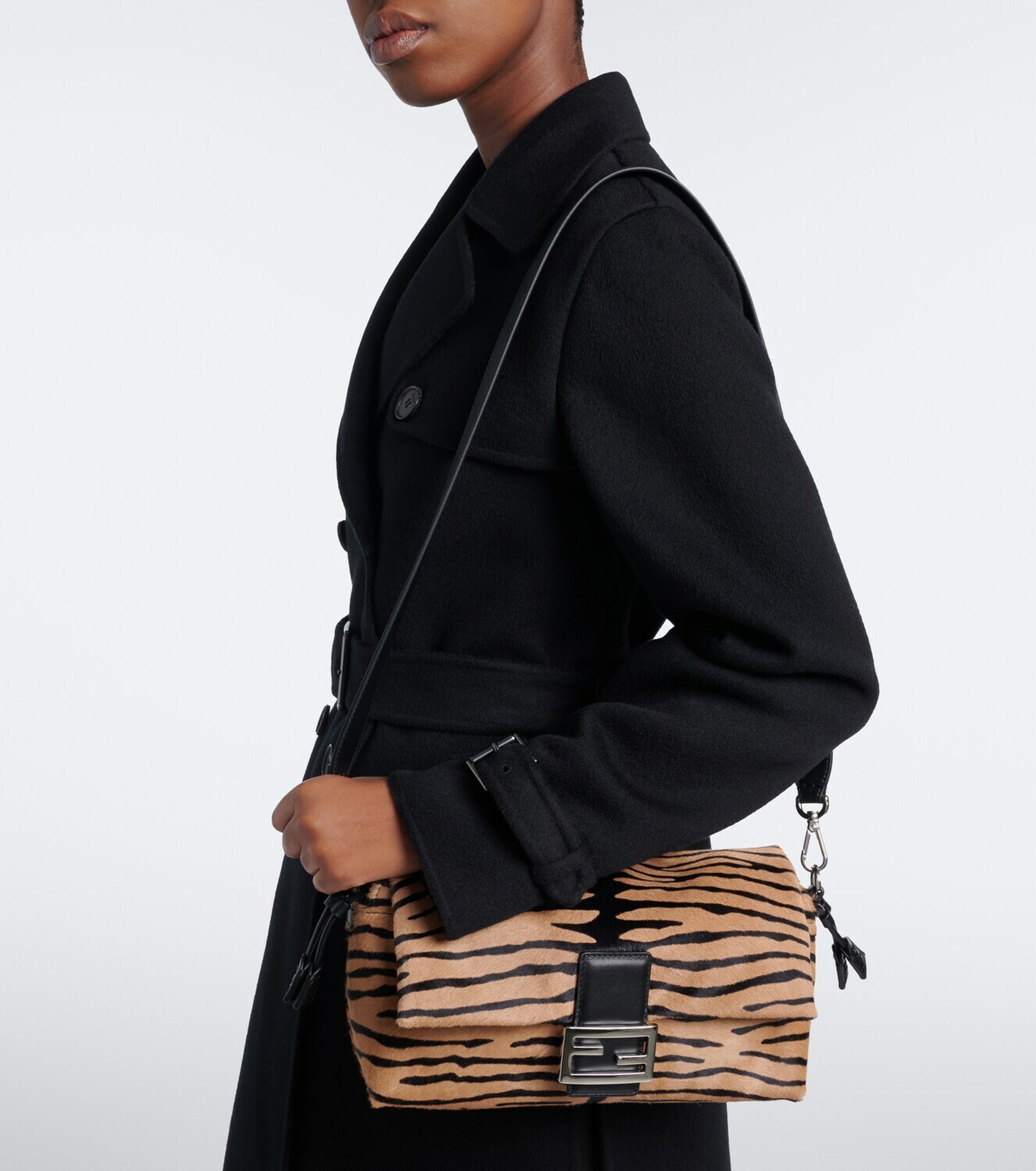 Fendi Baguette® Soft Medium calf hair shoulder bag